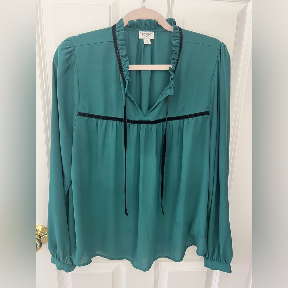 JCrew satin blouse size X-Large